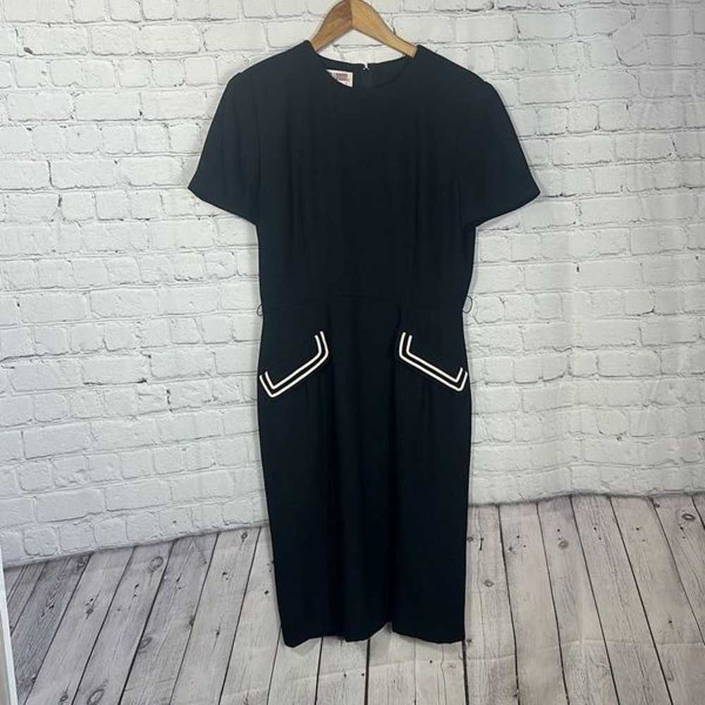 Maggy London Women’s Black Sheath Dress Shoulder … - image 2