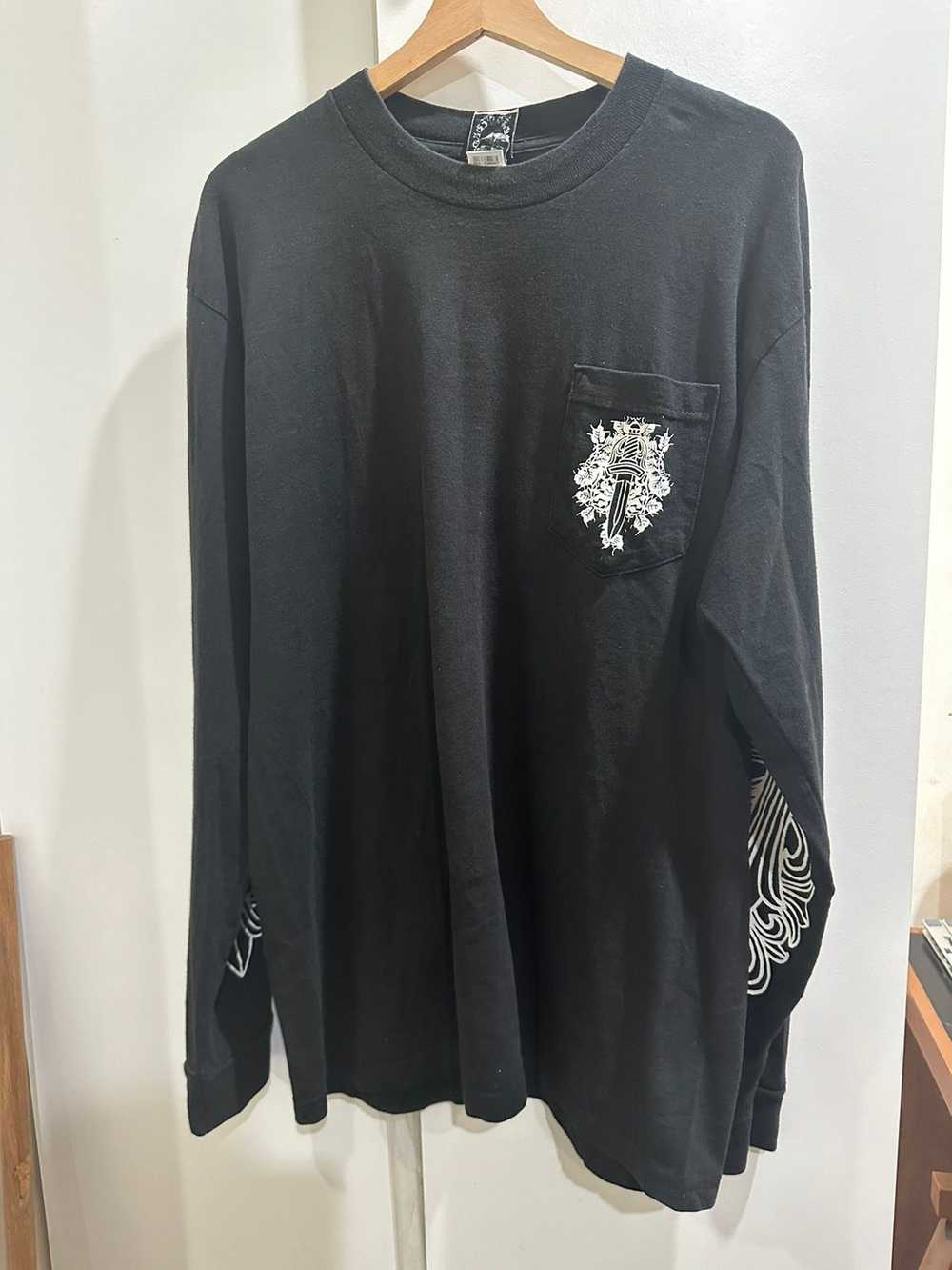 Chrome Hearts Floral Cross Dagger Shirt LS Tee T … - image 1