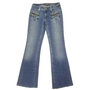 VTG Hudson Jeans Low Rise Medium Wash Flare Denim 