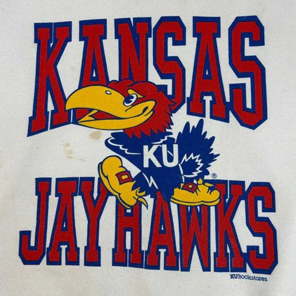 Jansport VINTAGE KANSAS JAYHAWKS CREWNECK WHITE - image 2