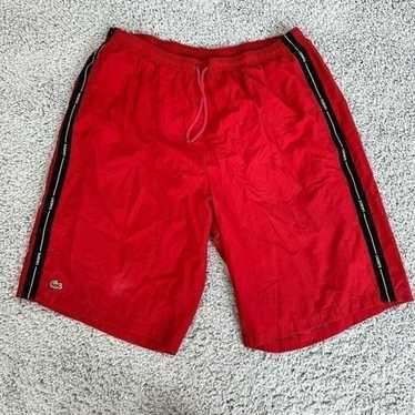 Lacoste Vintage Men’s Red Shorts, Size 8 (3XL)
