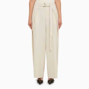 Ami Paris Ivory Trousers With Belt - image 1