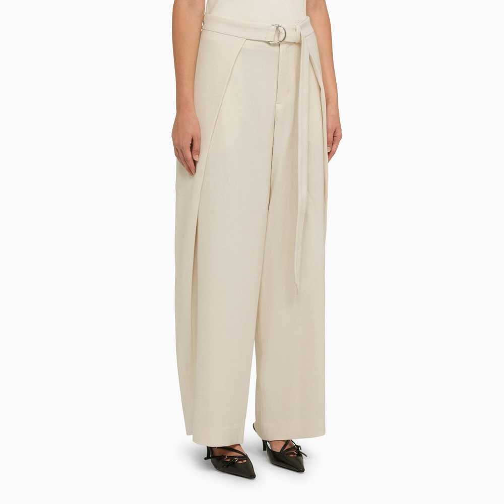 Ami Paris Ivory Trousers With Belt - image 3