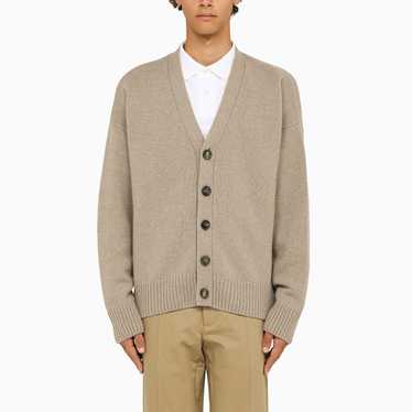Ami Paris Beige Wool And Cashmere Cardigan - image 1