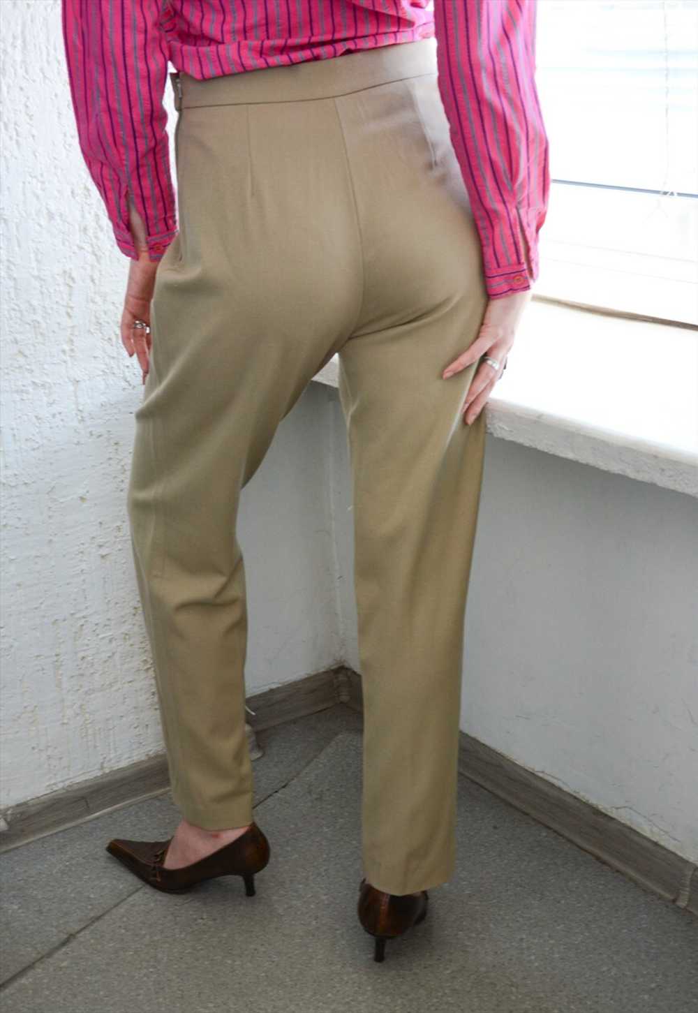 Vintage LES COPAINS 80's Brown Wool Trousers - image 3