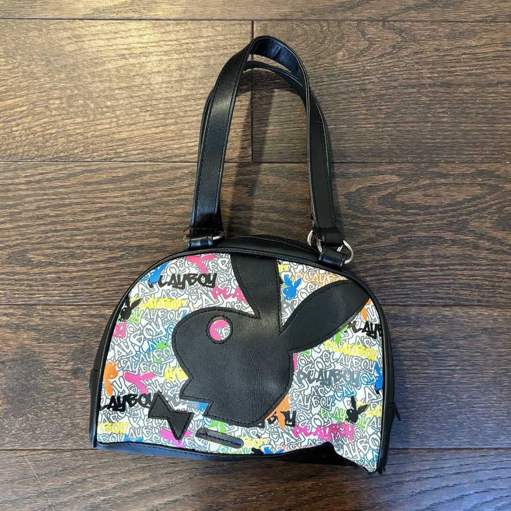 Vintage Playboy Bunny Handbag Y2K Shoulder Graffi… - image 1