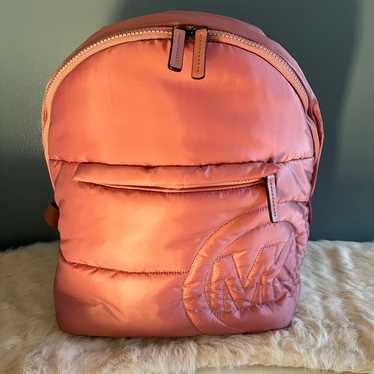 Michael Kors Rae Quilted Sunset Rose Backpack