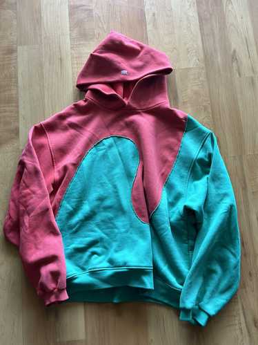 Designer × ERL Erl swirl hoodie green/red