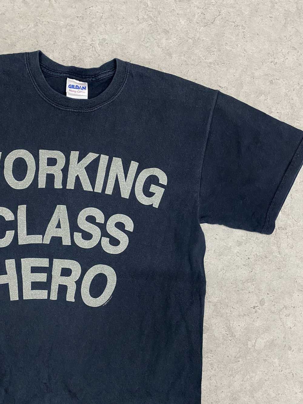 Vintage Vintage Working Class Hero faded Tshirt T… - image 3