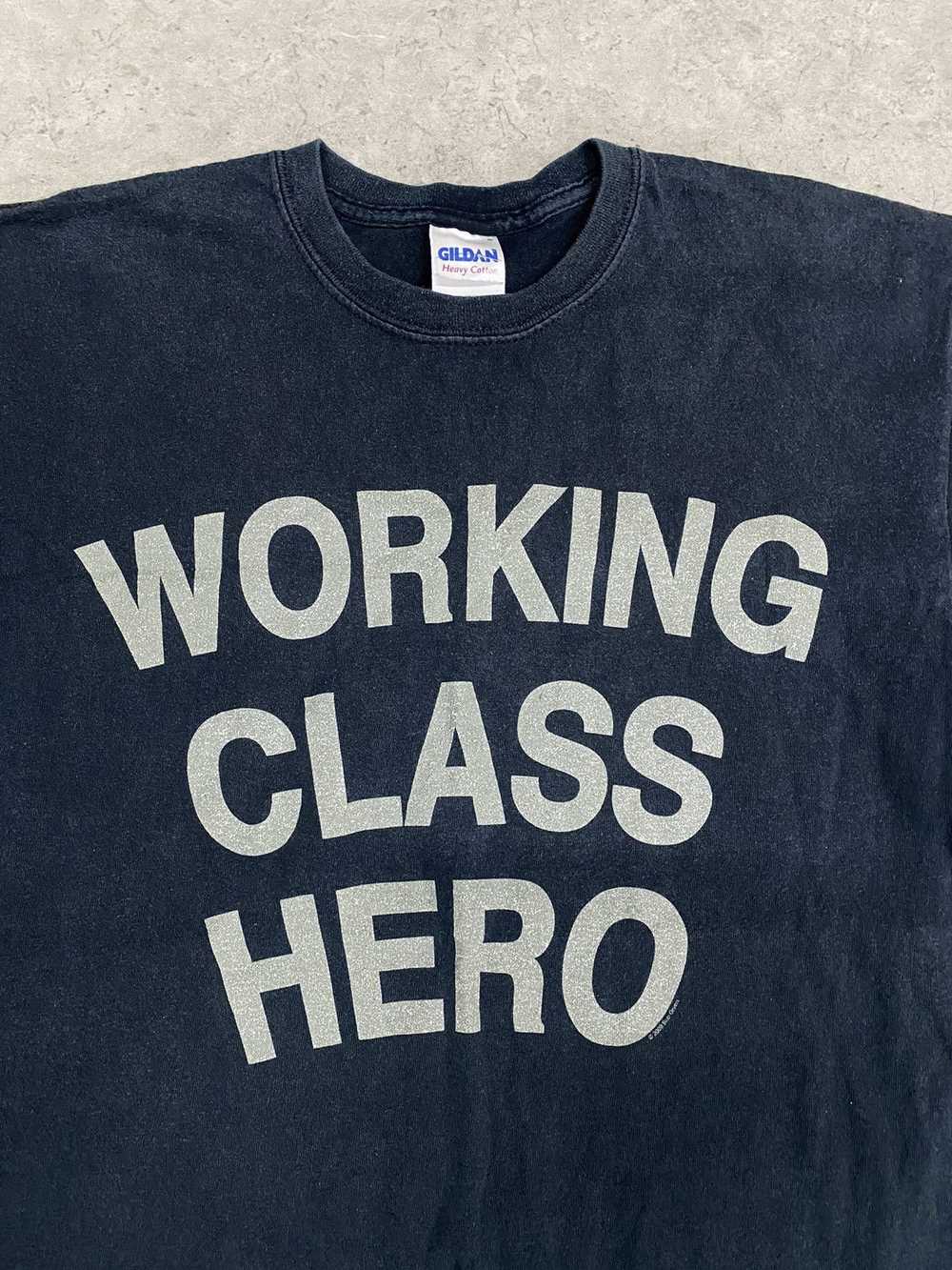 Vintage Vintage Working Class Hero faded Tshirt T… - image 4