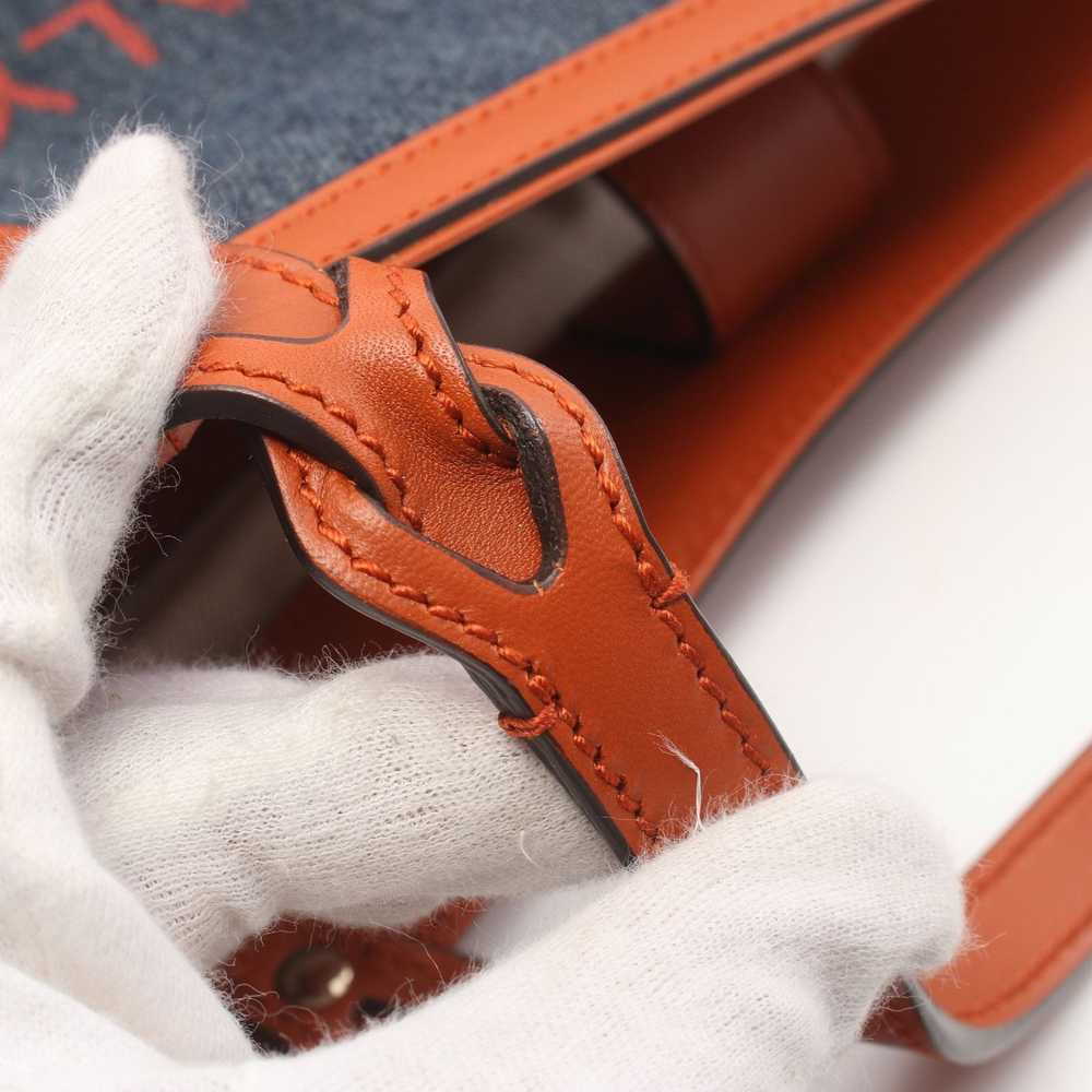 Gucci Gucci Gucci Craft Handbag Tote Bag Denim Le… - image 7