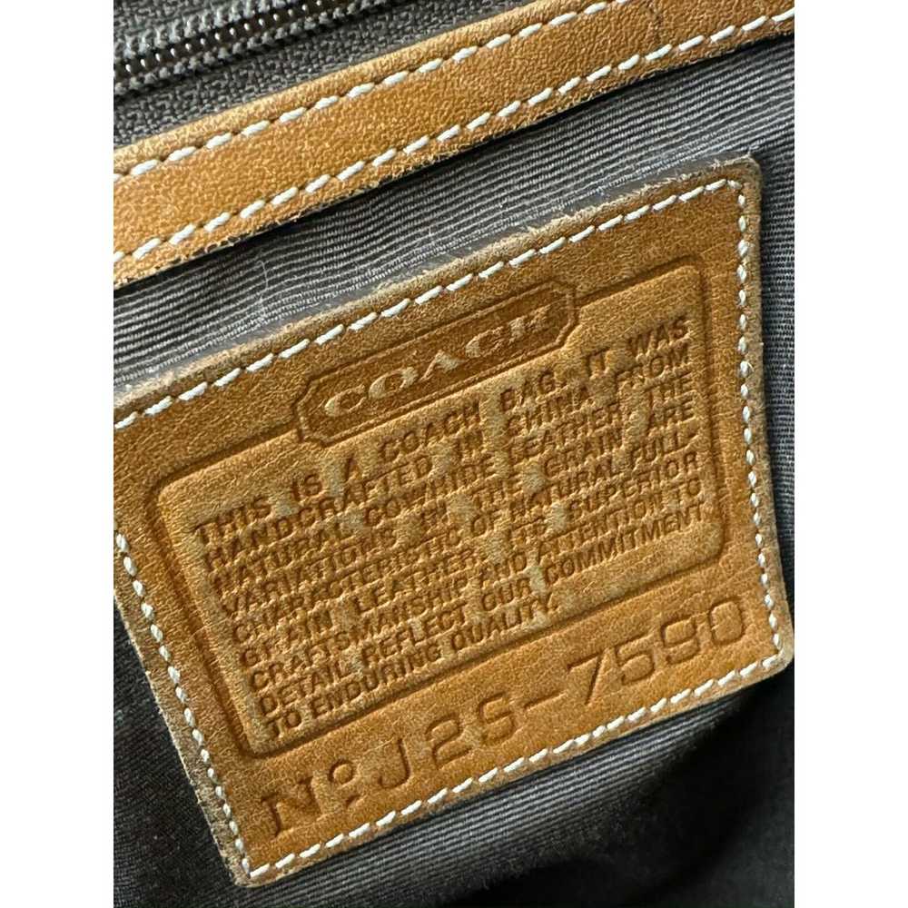 Vintage Coach Large Brown Leather Buckle Purse Ve… - image 9