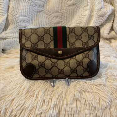 Authentic Gucci Sherryline GG Canvas Pouch