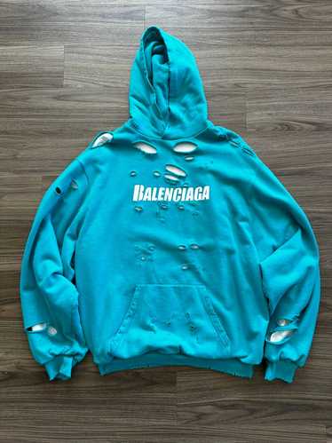 Balenciaga Oversized Destroyed Double Layer Hoodie