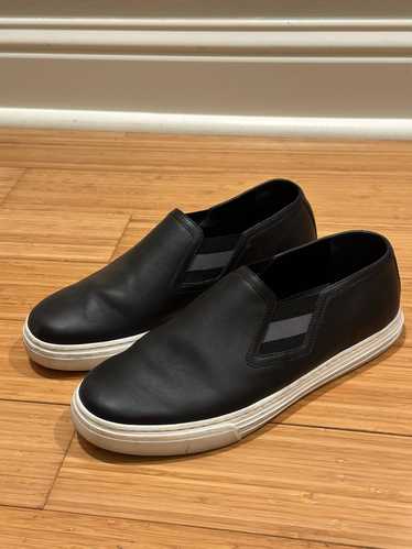 Gucci Gucci Low Cut Leather Black Slip-on Sneakers