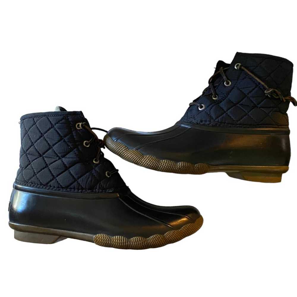 Sperry Black Waterproof Winter Rubber Boots Size … - image 6