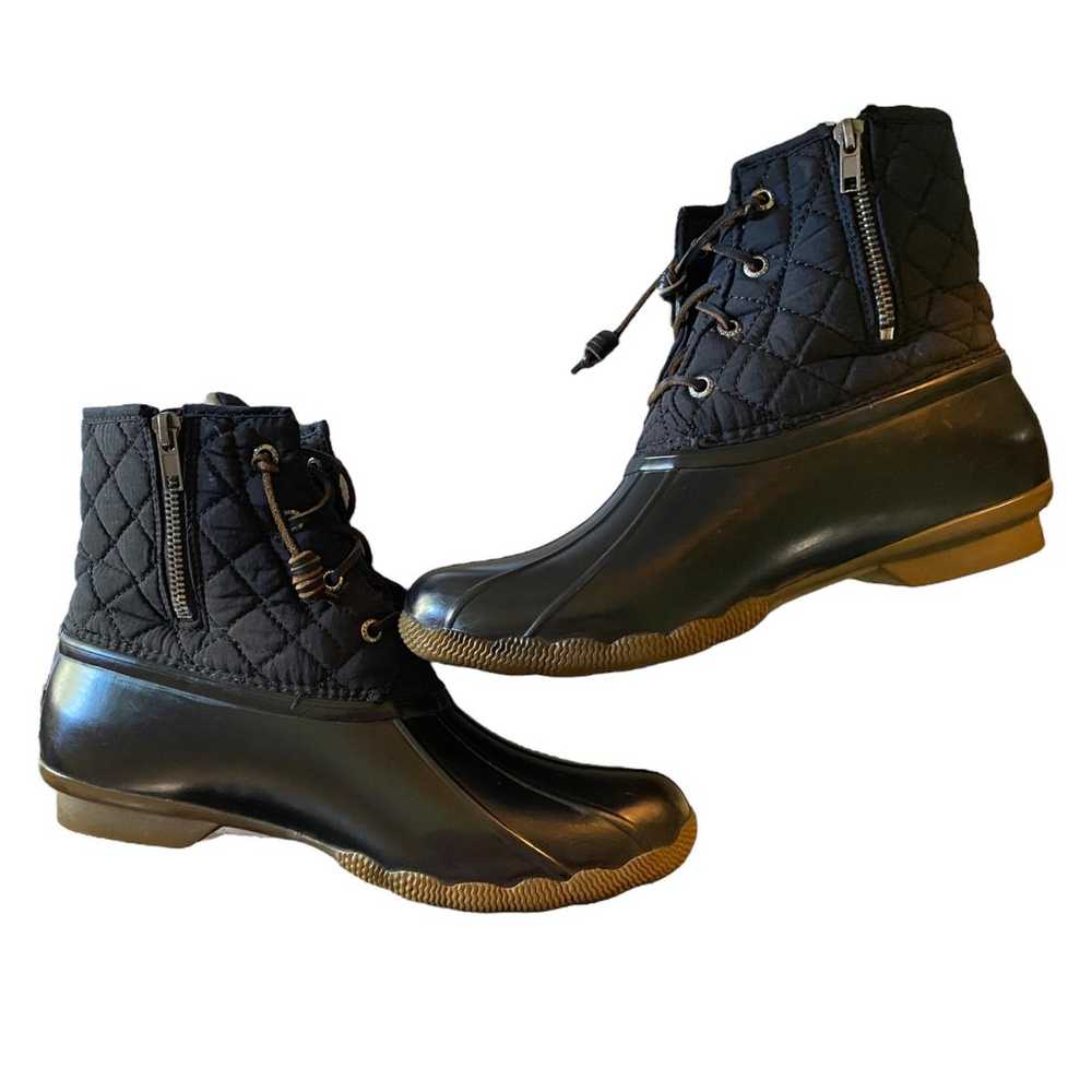 Sperry Black Waterproof Winter Rubber Boots Size … - image 7