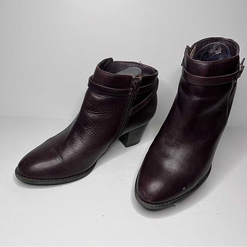 Vionic Upton Brown Leather Side Zip Ankle Boots W… - image 1