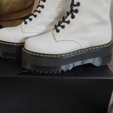 Doc Martens platform white boots
