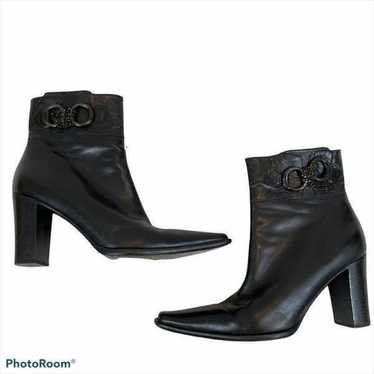 Via Spiga Ladies Black Leather Ankle Boots 7.5