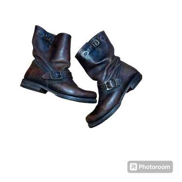 Frye Leather Short Boot Veronica Moto