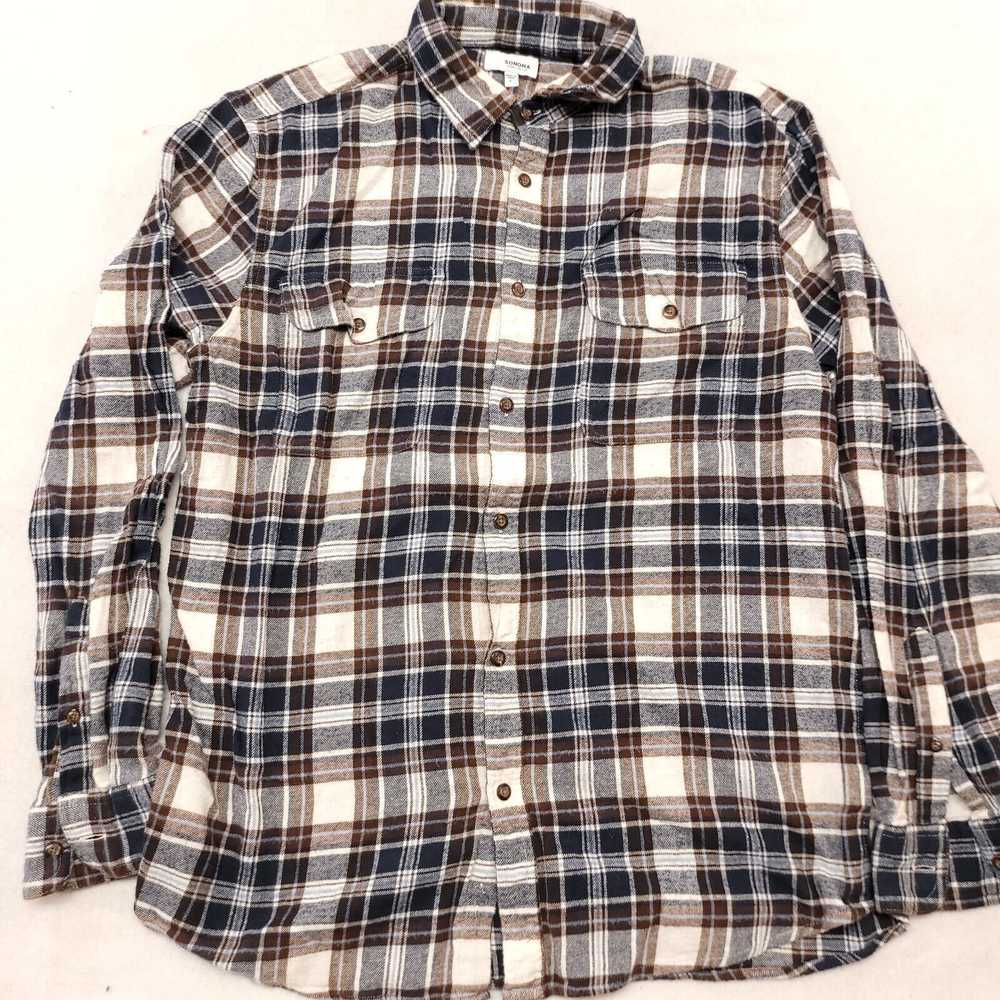 Sonoma Sonoma Tartan Flannel Shirt Mens Size Larg… - image 2