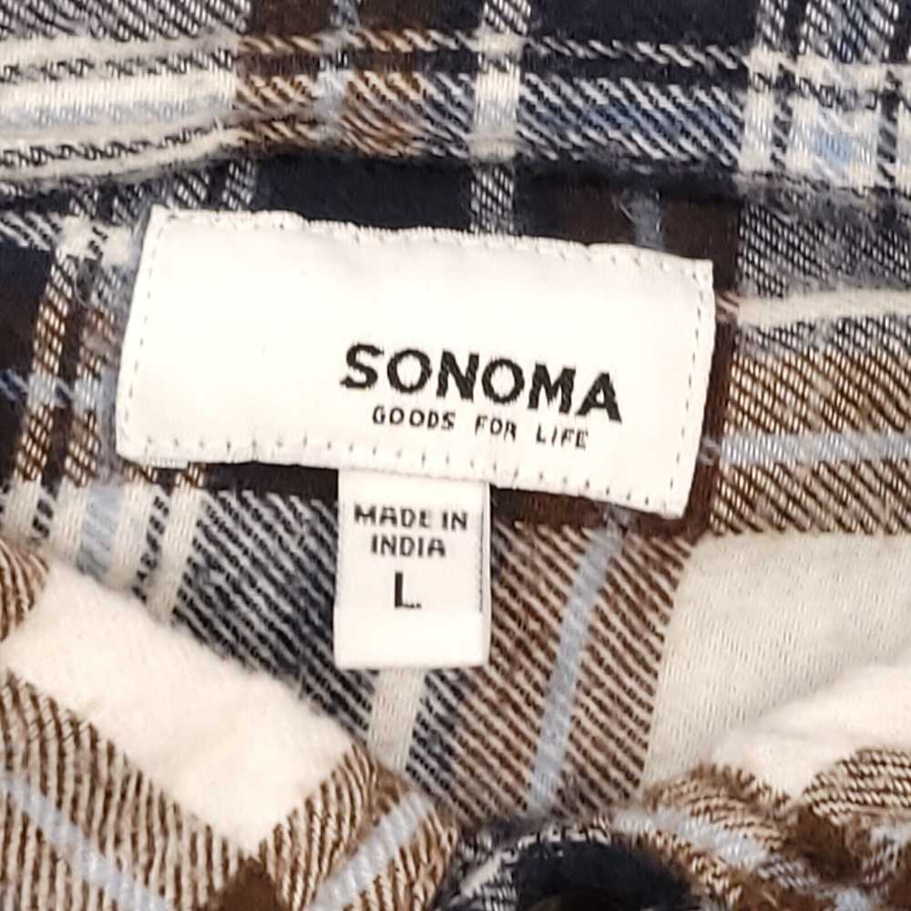Sonoma Sonoma Tartan Flannel Shirt Mens Size Larg… - image 3