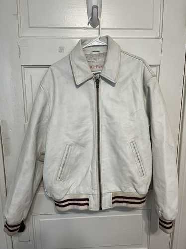 Genuine Leather × Leather Jacket Vintage White Lea
