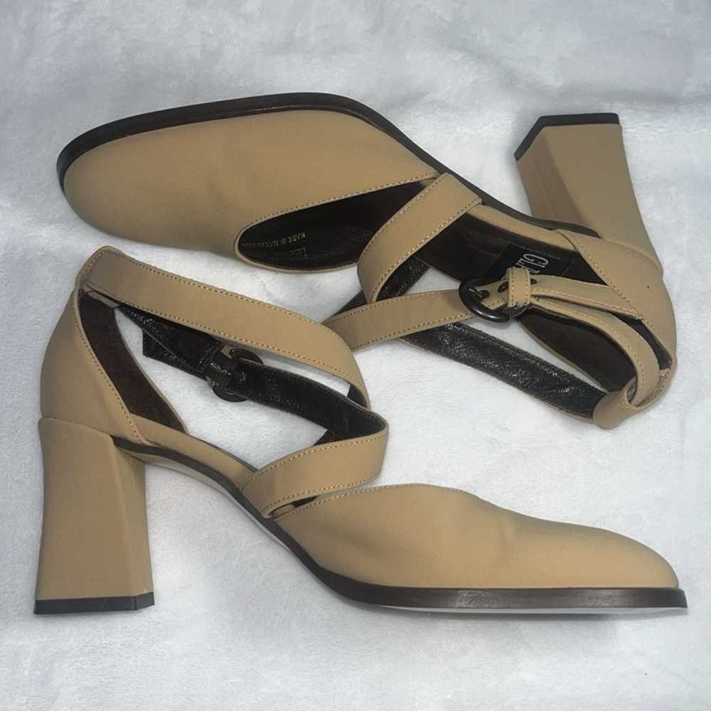 Vintage Glacee tan chunky heels - image 2