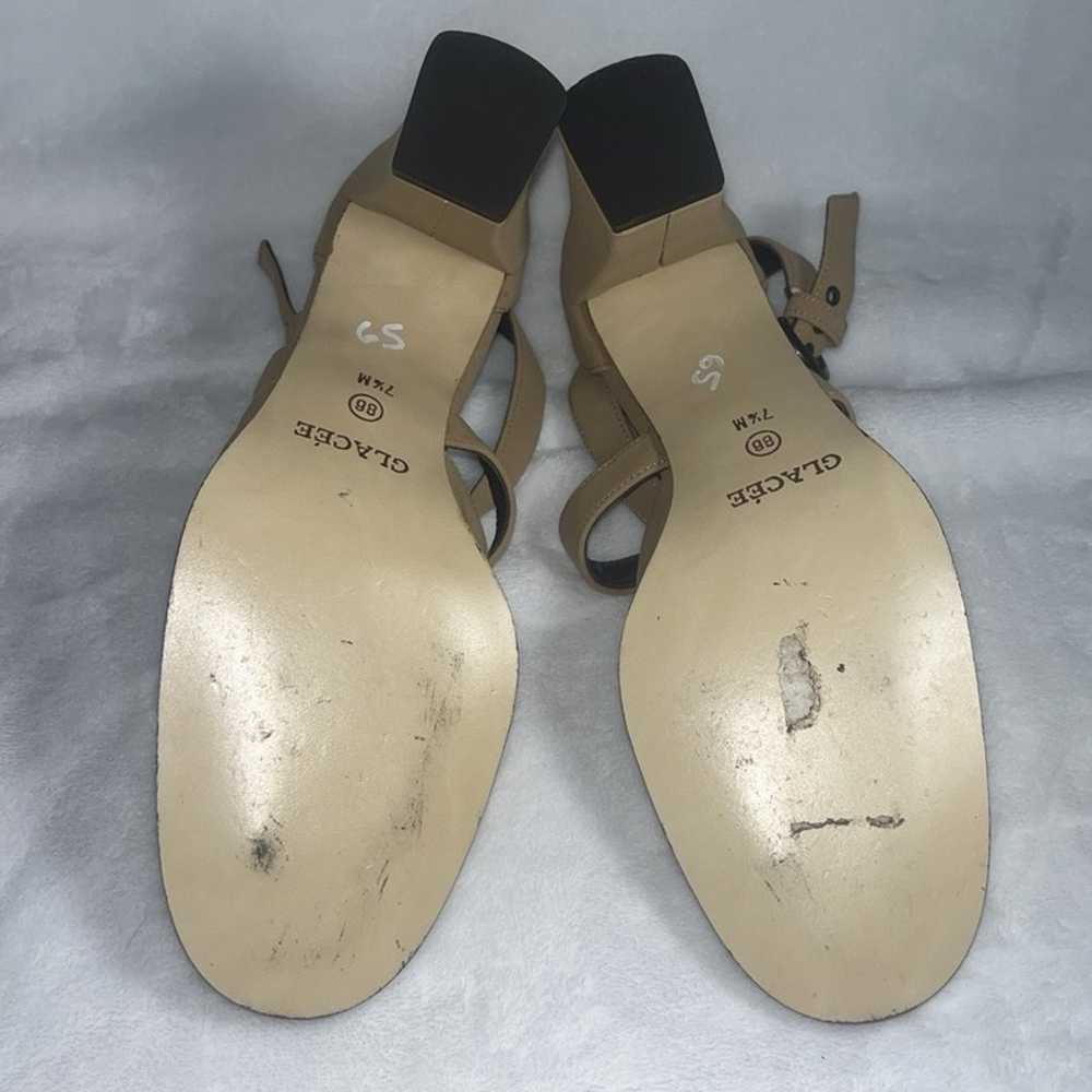 Vintage Glacee tan chunky heels - image 6