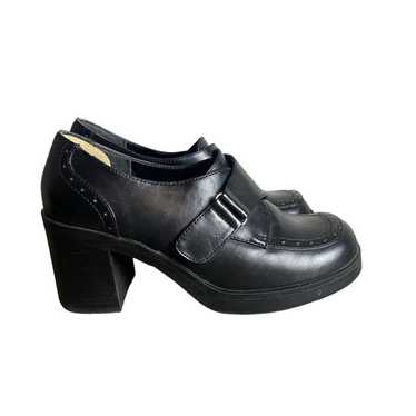 Mudd Chunky Block Platform Loafer Heels Shoes Vin… - image 1