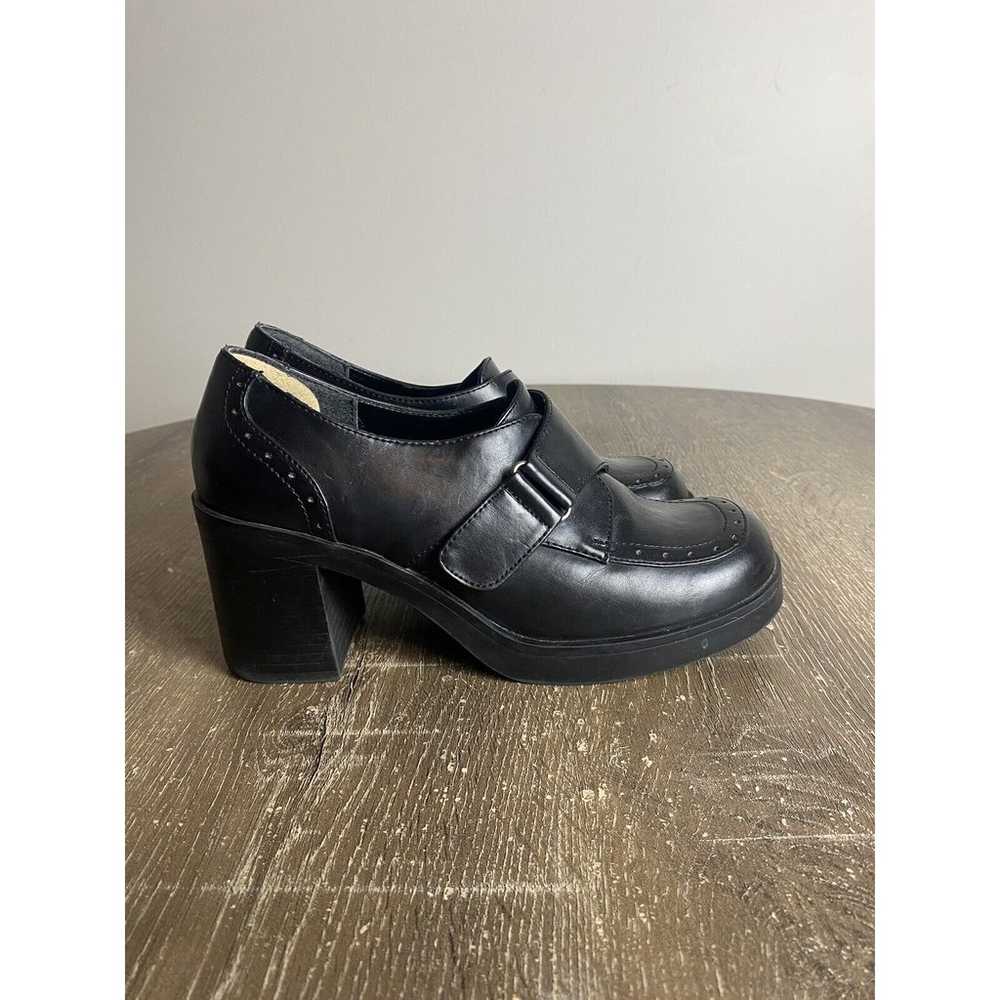 Mudd Chunky Block Platform Loafer Heels Shoes Vin… - image 4