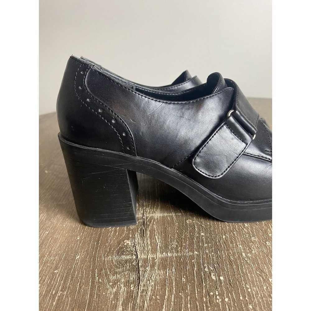 Mudd Chunky Block Platform Loafer Heels Shoes Vin… - image 5