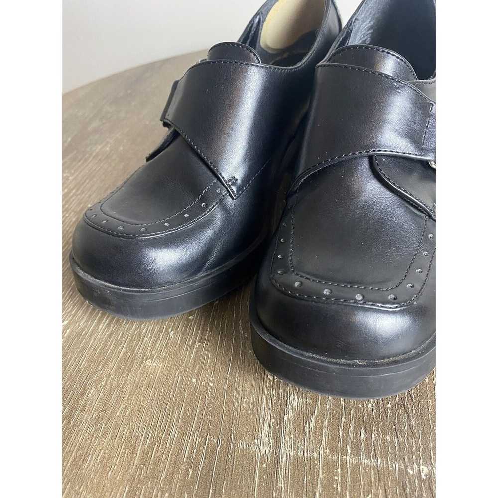 Mudd Chunky Block Platform Loafer Heels Shoes Vin… - image 6