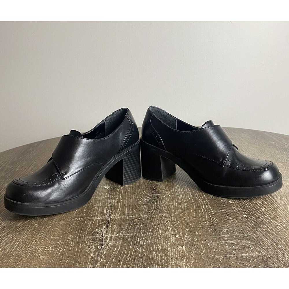 Mudd Chunky Block Platform Loafer Heels Shoes Vin… - image 8