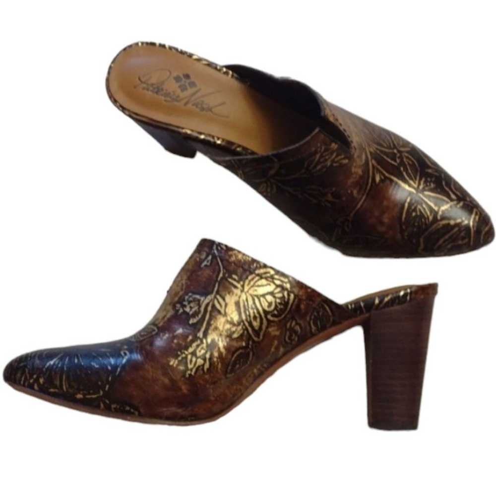 Patricia Nash Ruffina genuine leather mule pumps … - image 1