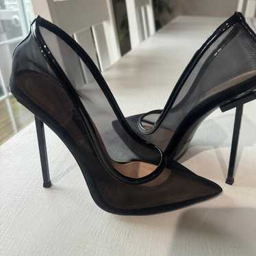 Jessica  Rich Mesh Black Stiletto heels