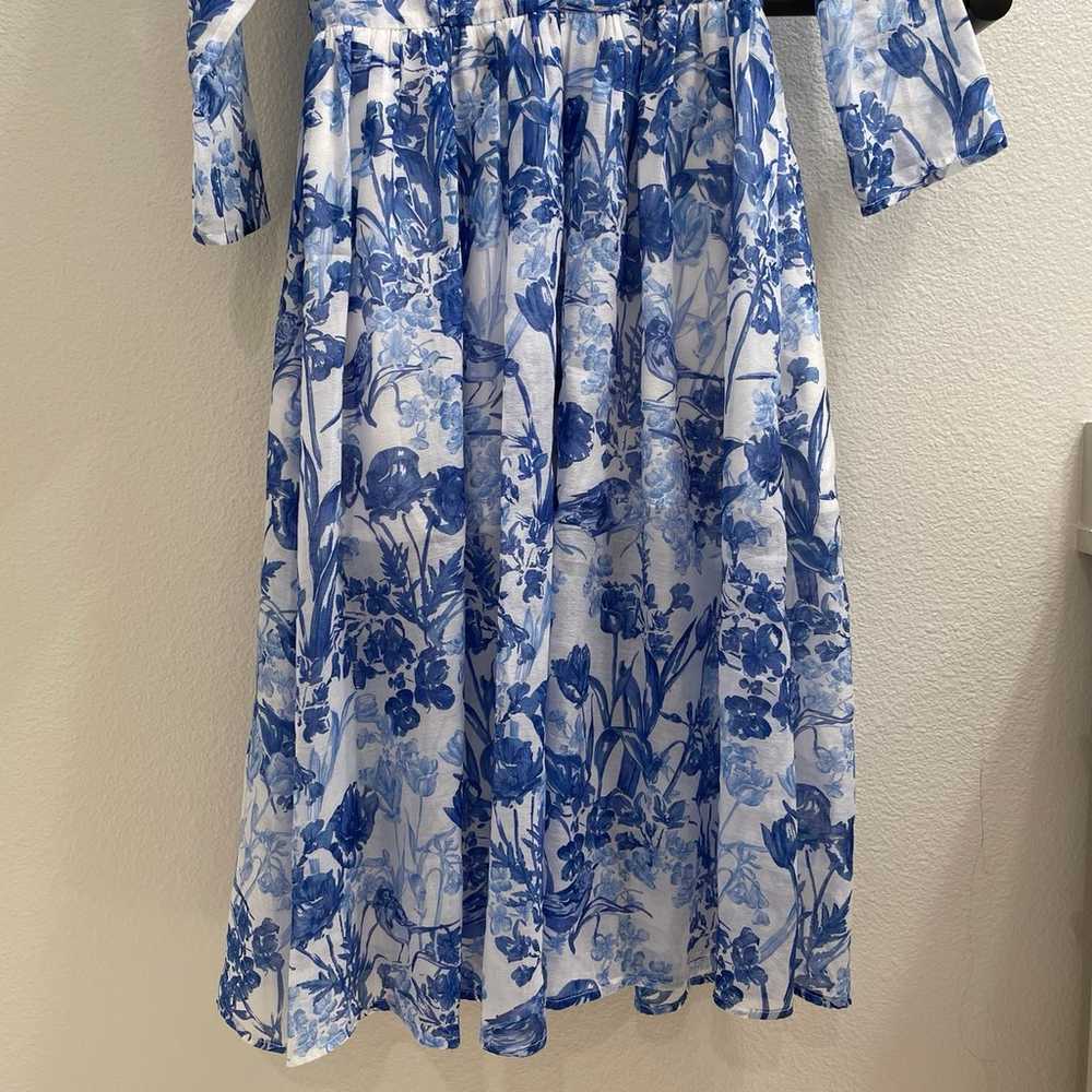 Blue floral dress - image 3