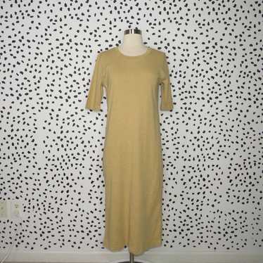 Norse Projects Yellow Striped Priya T-Shirt Dress