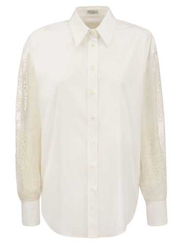 Brunello Cucinelli Stretch Cotton Poplin Shirt Wi… - image 1