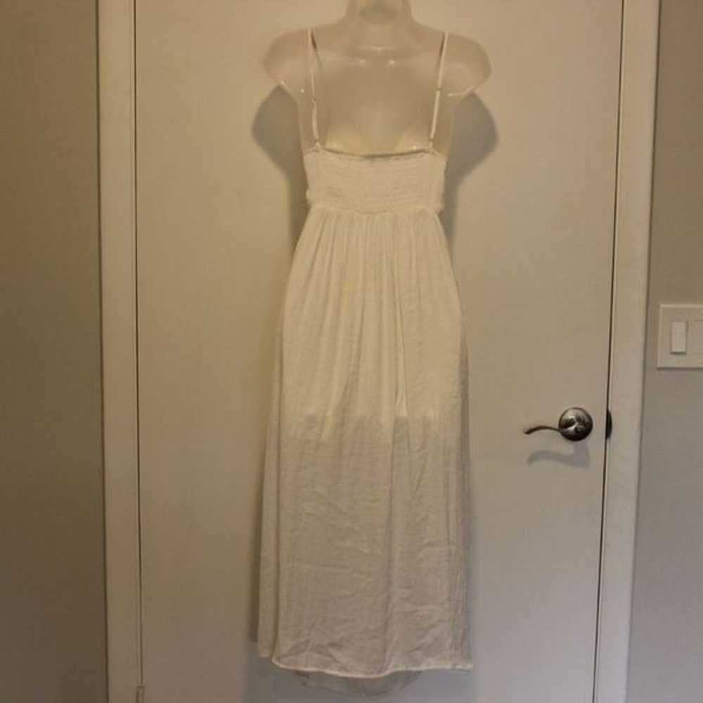 NSR White Spaghetti Strap Midi Dress With Cutout … - image 5