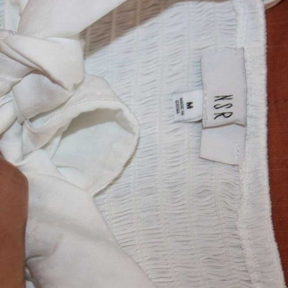 NSR White Spaghetti Strap Midi Dress With Cutout … - image 7