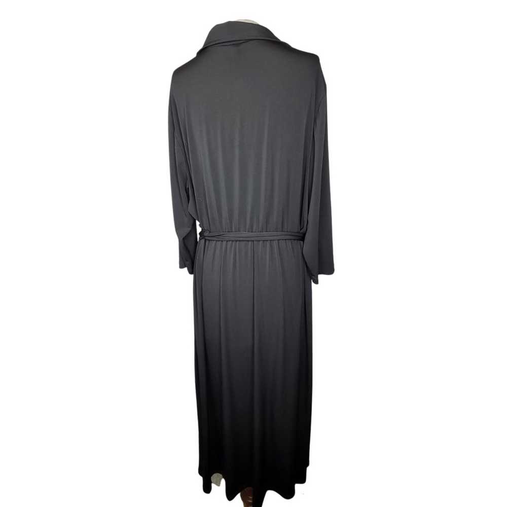 Black Faux Wrap Dress Size 2X - image 2