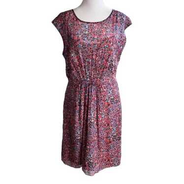 JCrew Silk Watercolor Patterned Dress Knee Length 