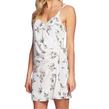 1. State {Revolve} White Pink Floral Print Side Ti