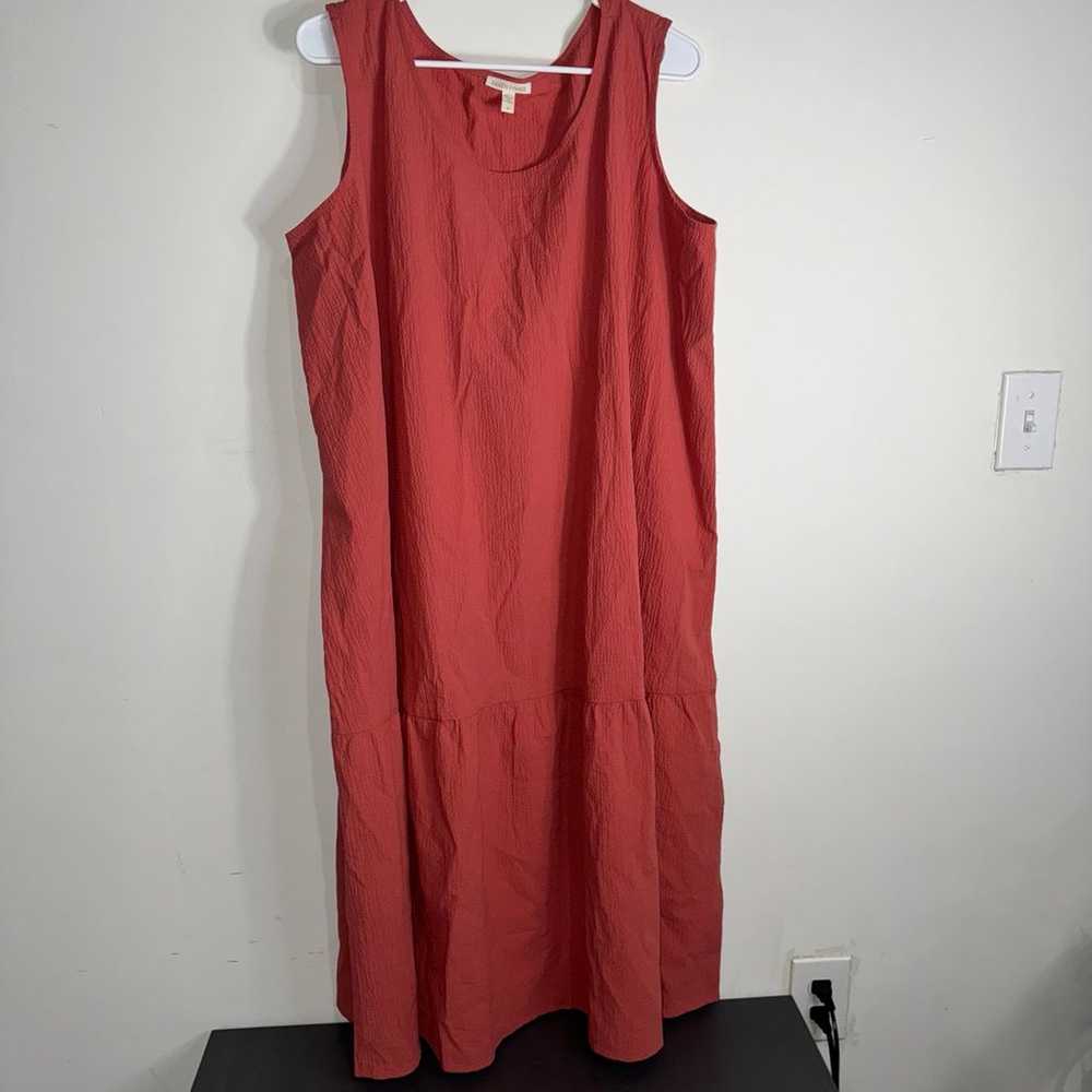 Eileen Fisher Crinkled Sleeveless Scoop-Neck Midi… - image 2