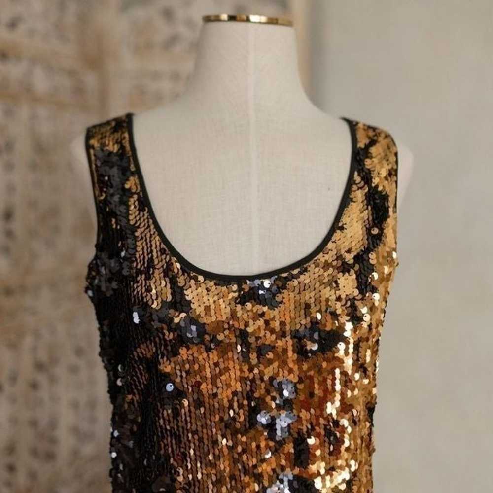 Calvin Klein Gold and Black Sleeveless Sparkly Se… - image 3