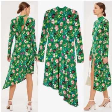 TOPSHOP midi floral Chuck on dress size 6 - image 1