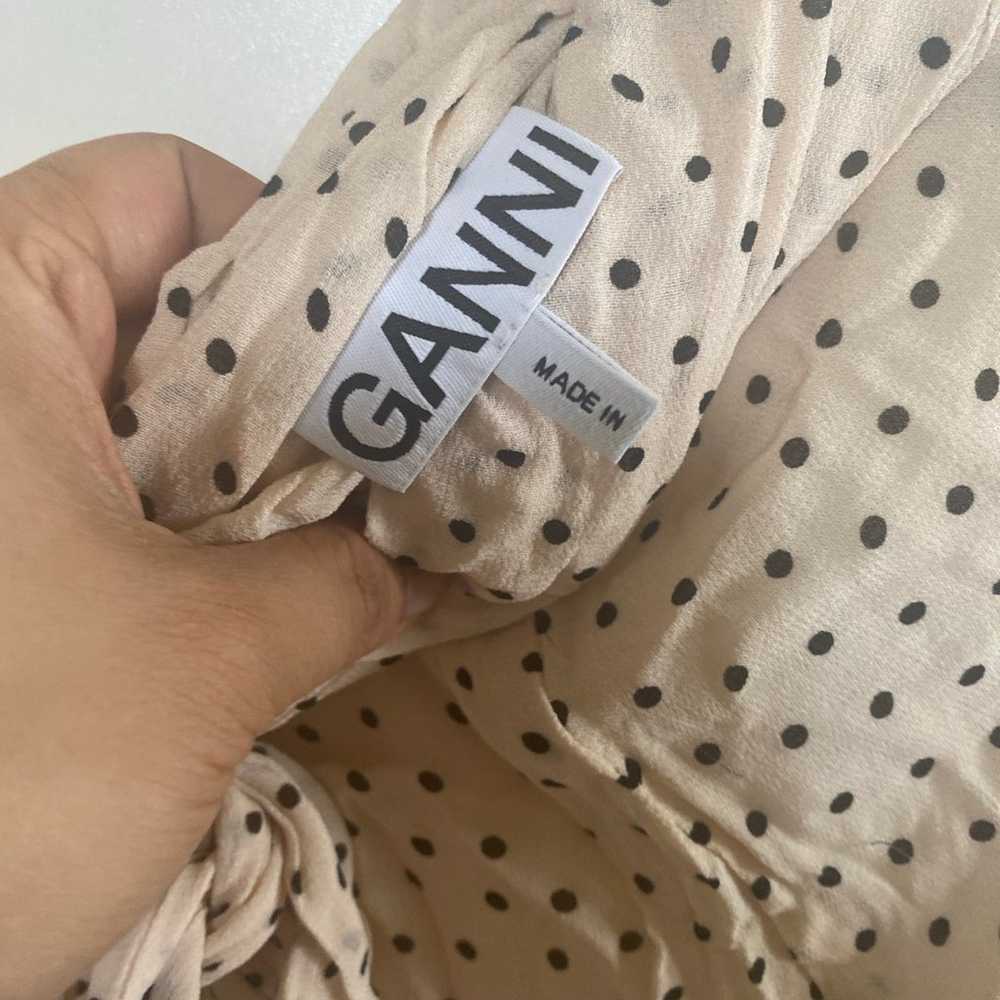 Ganni Womens Polka Dot Lightweight Wrap Skirt - image 2