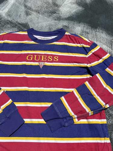 Guess × Tee Guess Striped Long Sleeve Tee Shirt Cr